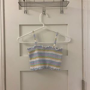 XS rainbow striped tube tank top
